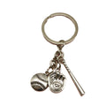 Metal Baseball Bat Glove Keychain Sports Gift – Antique Copper view 5