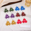 European American Colorful Enamel Hollow Flower Pearl Ear Hooks For Women, Light Luxury Pastoral Sweet Earrings view 1