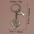 Zinc Alloy Angel Wings Keychain Elegant Bag Charm Gift view 2