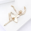 Alloy Dancing Girl Brooch For Women Suit Cardigan Decoration view 4