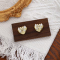 Luxury Rhinestone Bow Heart Alloy Stud Earrings For Women, Shiny Gold Silver Metal Fashion Earrings view 3
