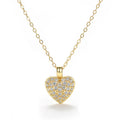 Heart Jewelry Set With Sparkling Pendant Necklace And Sweet Elegant Earrings For Women view 5