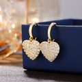 Heart Jewelry Set With Sparkling Pendant Necklace And Sweet Elegant Earrings For Women view 3
