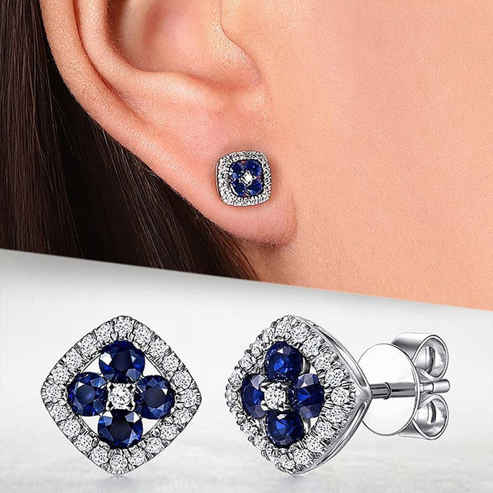Light Luxury Geometric Stud Earrings For Women, Elegant Petite Fashion Design Ear Jewelry