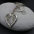 Zinc Alloy Angel Heart Wings Keychain Guardian Gift Key Ring view 4