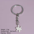 Zinc Alloy Puzzle Piece Keychain Bag Charm Gift view 2