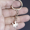 Zinc Alloy Puzzle Piece Keychain Bag Charm Gift view 3