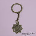 Metal Hollow Snowflake Keychain Bag Charm view 2