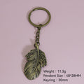 Metal Hollow Feather Keychain Boho Bag Charm Gift view 2