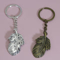 Metal Hollow Feather Keychain Boho Bag Charm Gift view 3