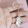 Metal Hollow Feather Keychain Boho Bag Charm Gift view 4