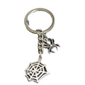 Zinc Alloy Minimalist Spider Web Keychain Bag Charm Gift view 5