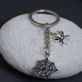 Zinc Alloy Minimalist Spider Web Keychain Bag Charm Gift view 3