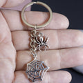 Zinc Alloy Minimalist Spider Web Keychain Bag Charm Gift view 4