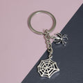 Zinc Alloy Minimalist Spider Web Keychain Bag Charm Gift view 1
