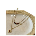 Light Luxury Maillard Style Double Layer Tiger Eye Sunflower Choker Necklace For Women view 5