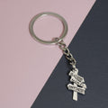 Zinc Alloy Minimal Street Sign Keychain Bag Charm Gift view 1