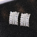 Minimalist Brass Plated Geometric Zircon Stud Earrings For Women Fashion Daily Jewelry view 2