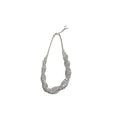 Statement Copper Rhinestone Geometric Line Necklace Jewelry Set For Women view 5