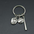 Metal Baseball Bat Glove Keychain Sports Gift view 4
