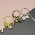 Metal Baseball Bat Glove Keychain Sports Gift view 1