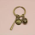 Metal Baseball Bat Glove Keychain Sports Gift view 2