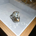 Light Luxury Copper Open Ring With Sparkling Rhinestone Oval Geometric Design view 2