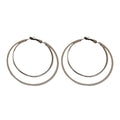 Double Layer Iron Round Hoop Earrings Minimalist Geometric Statement Light Luxury Style view 5