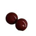 Light Luxury Vintage Red Faux Pearl Round Stud Earrings With Silver Pins For Women view 5