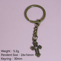 Zinc Alloy Cross Keychain For Bag Charm Gift view 2
