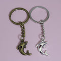 Zinc Alloy Heart Dolphin Keychain Bag Charm Gift view 3