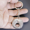 Zinc Alloy Simple Double Fish Keychain Key Ring Gift view 4