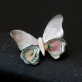 Gold Tone Silver Tone Butterfly Shell Metal Brooch Pin view 4