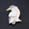 Gold Tone Silver Tone Shell Shell Metal Brooch Pin view 4