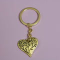 Zinc Alloy Tree Of Life Heart Keychain Bag Charm Gift view 6