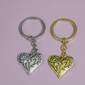 Zinc Alloy Tree Of Life Heart Keychain Bag Charm Gift view 3