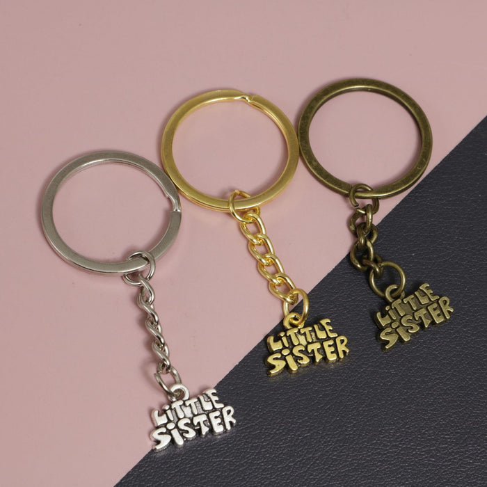 Metal Sisters Keychain Gift