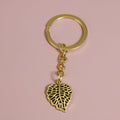Metal Hollow Leaf Keychain Bag Charm Gift view 4