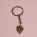 Metal Hollow Leaf Keychain Bag Charm Gift view 6