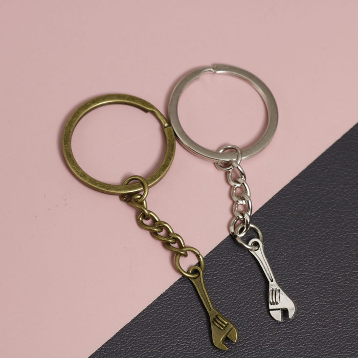 Zinc Alloy Wrench Tool Keychain Hardware Key Ring Gift