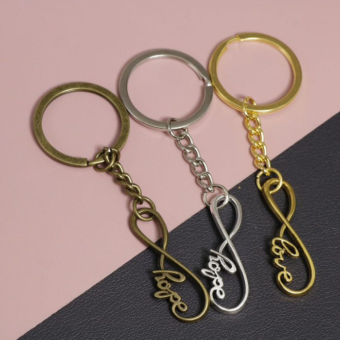Zinc Alloy Hope Letter Keychain Inspirational Bag Charm