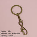 Zinc Alloy Hope Letter Keychain Inspirational Bag Charm view 2