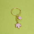 Zinc Alloy Maple Leaf Letter Keychain Bag Charm view 3