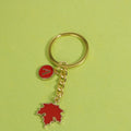 Zinc Alloy Maple Leaf Letter Keychain Bag Charm view 6
