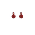 Elegant Red Round Bead And Square Crystal Alloy Stud Front Back Two Way Luxury Fashion Earrings view 5