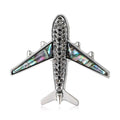 Alloy Abalone Shell Airplane Brooch Pin For Creative Fashion Accessories view 5