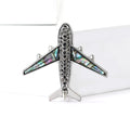 Alloy Abalone Shell Airplane Brooch Pin For Creative Fashion Accessories view 1