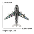 Alloy Abalone Shell Airplane Brooch Pin For Creative Fashion Accessories view 4