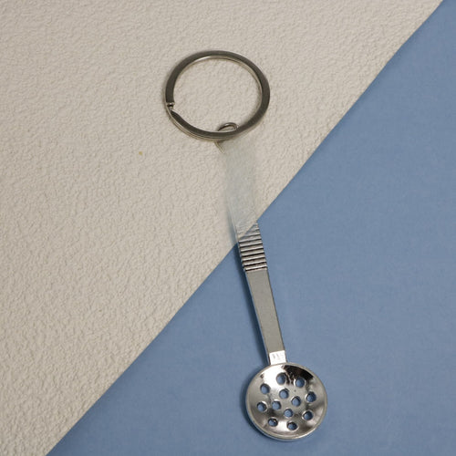 Zinc Alloy Minimalist Skimmer Spoon Keychain For Kitchen Gift