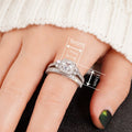 New Inlaid Zircon Couple Rings For Women, Light Luxury Wedding Banquet Fashion Jewelry view 4